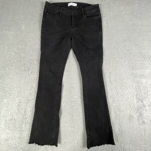 KanCan Jeans Womens 11/29 Black Bootcut Dark Low Rise Stretch Jaiden Raw Hem